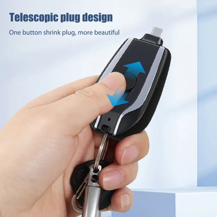 Portable Keychain Charger 1500mAh Compact & Fast Charge Power bank