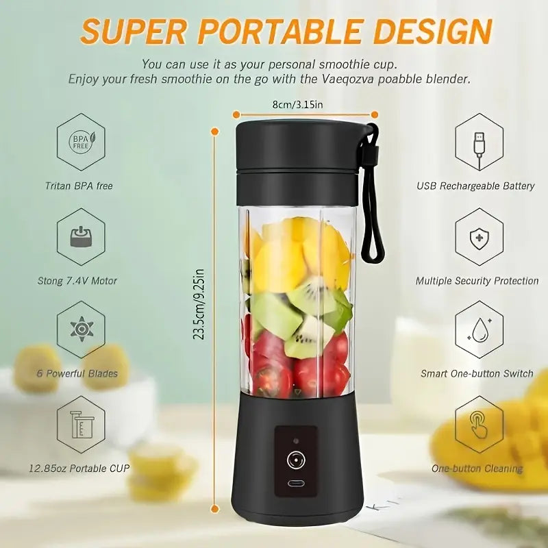 Electric Blender Juicer 400ml Usb Rechargeable