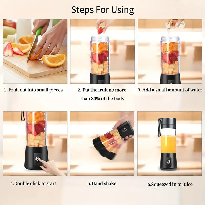 Electric Blender Juicer 400ml Usb Rechargeable