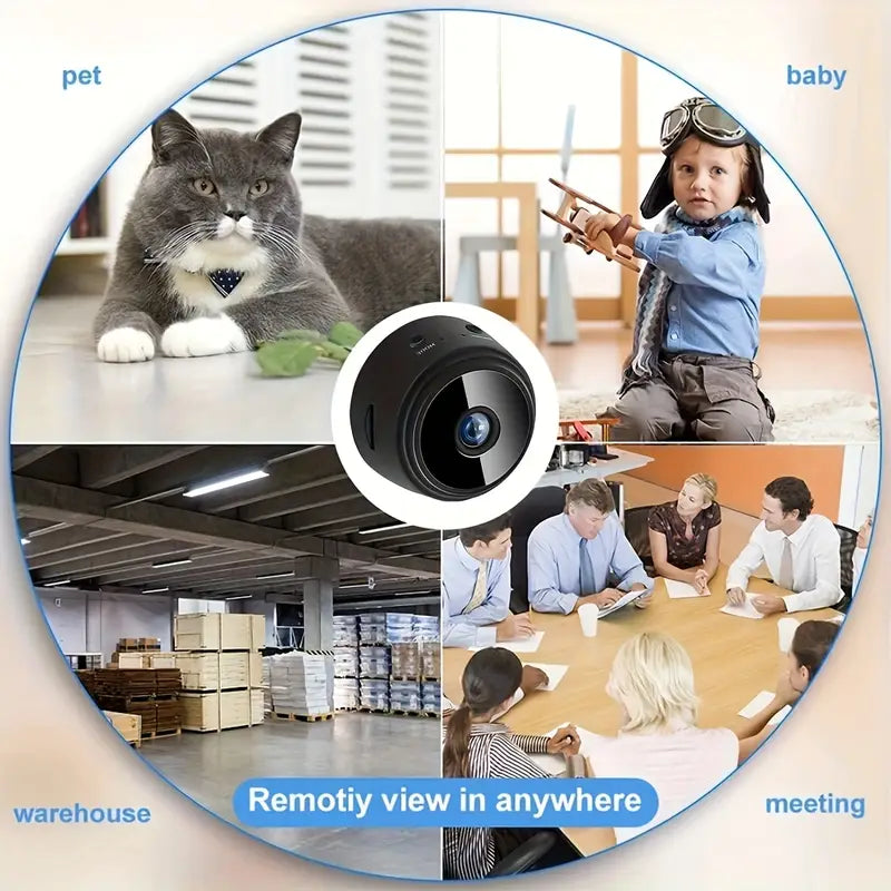 Mini wireless surveillience camera WiFi security monitoring, for home,car